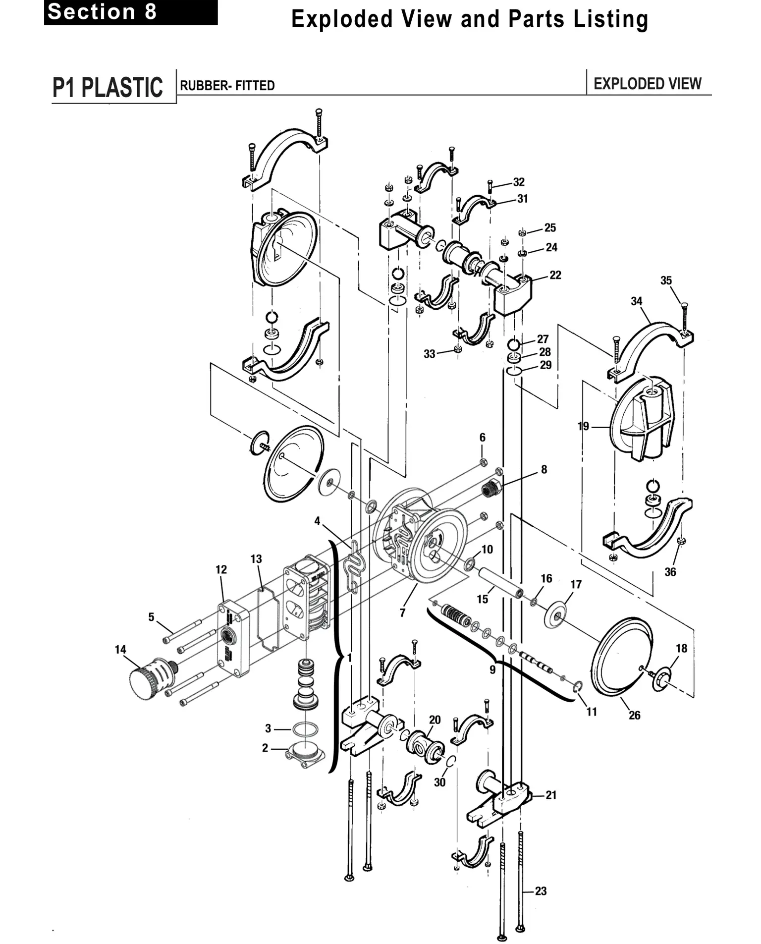 kit WILDEN modelo P1 no metálica