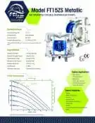 Bomba diafragma FTI AIR FT15 metalica datos tecnicos