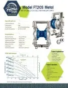 Bomba diafragma FTI AIR FT20S metalica datos tecnicos