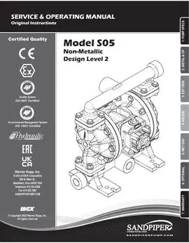 Bomba diafragma Sandpiper S05 no metalica manual de servicio