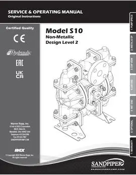 Bomba diafragma Sandpiper S10 no metalica manual de servicio