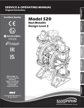 Bomba diafragma Sandpiper S20 metalica manual de servicio