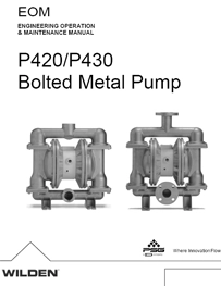 Bomba diafragma WILDEN P420 manual de servicio