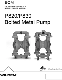 Bomba diafragma WILDEN P820 manual de servicio