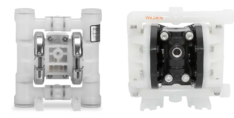 Bomba de diafragma marca WILDEN de 1/4” / 6 mm No-Metalica